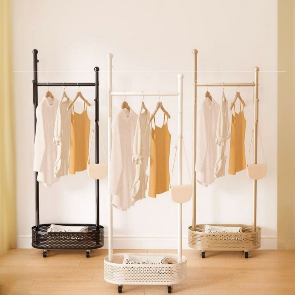 우아플레이스 이동식행거 선반 철제 튼튼한 스탠드옷걸이 600