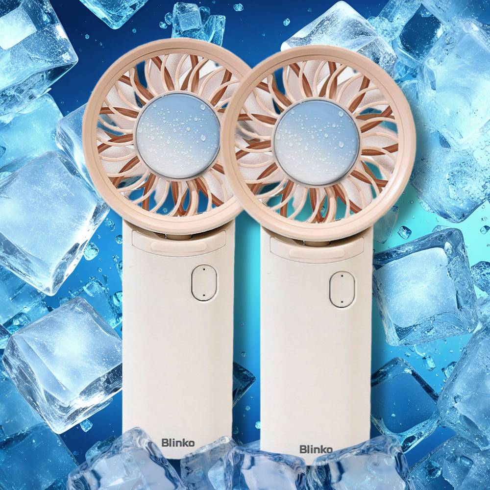1+1 접이식 냉각 에어컨 미니 무선 휴대용 선풍기 핸디 손선풍기 손풍기 목