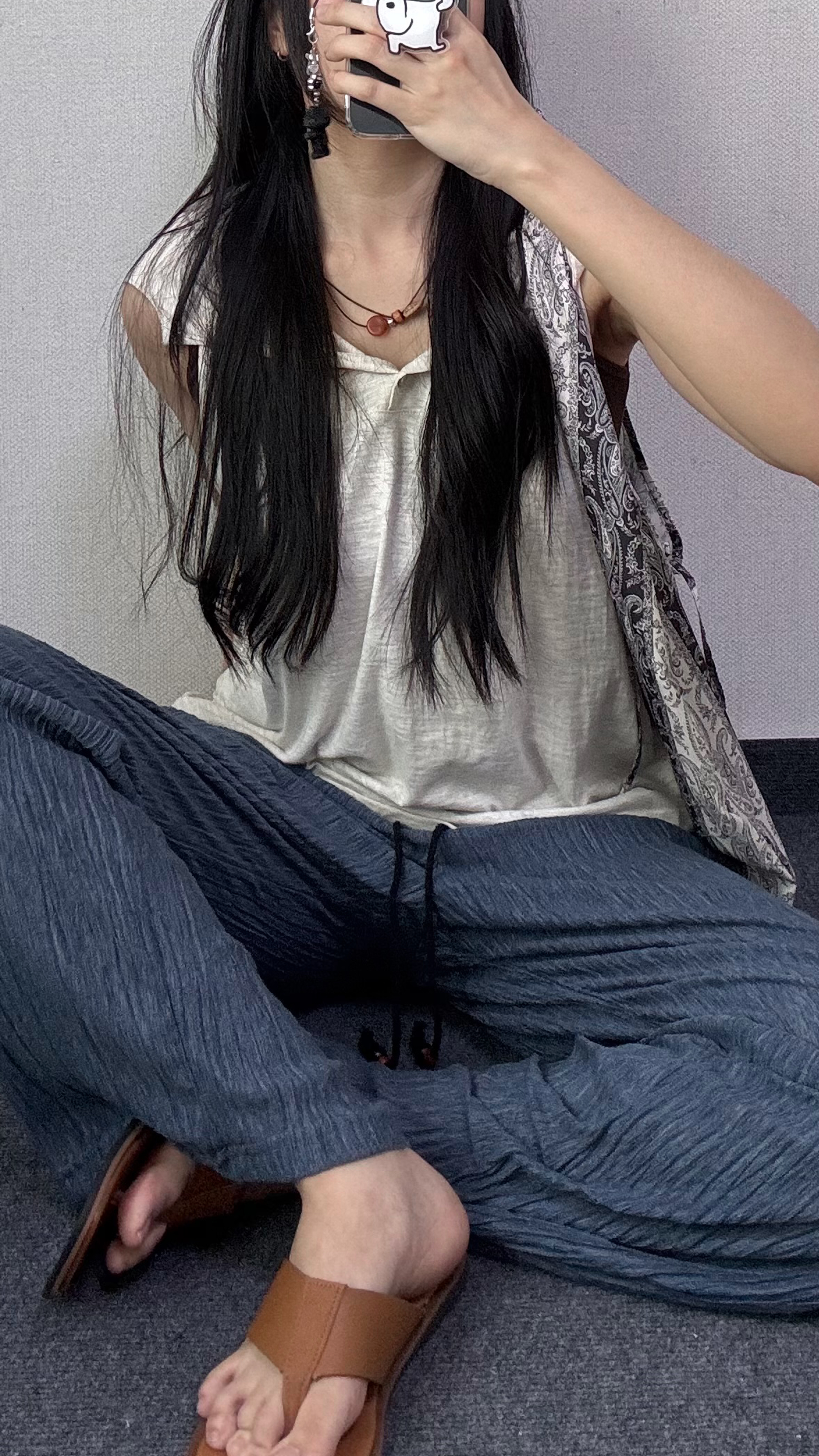 우디 플리츠 링클 밴딩 팬츠 [2Color] - 상세 이미지 4