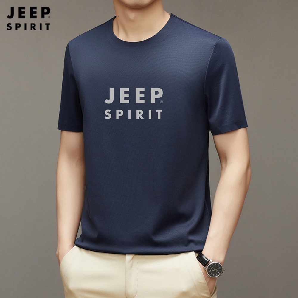 JEEP SPIRIT 남성 라운드 반팔티 드라이핏 기능성 쿨 반팔 티셔츠 - 상품 이미지