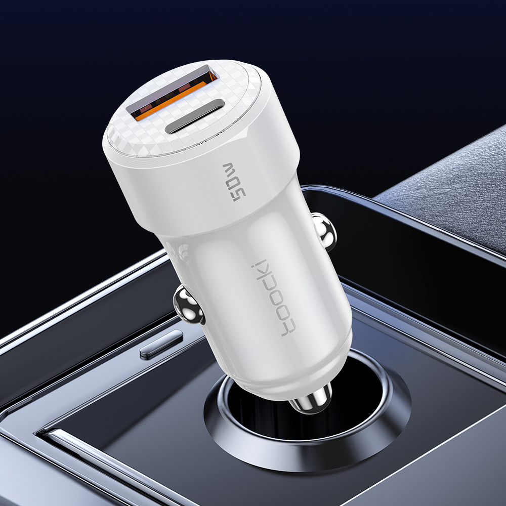 투키 50W 고속 차량용 충전기 시거잭 2in1 PD3.0 - 상품 이미지