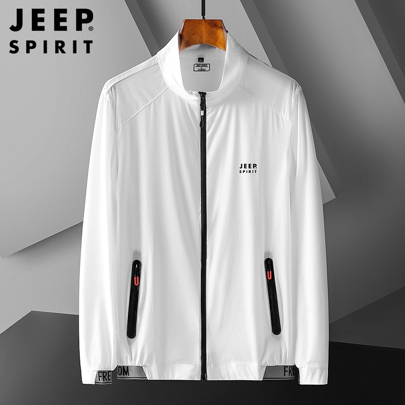 JEEP SPIRIT 봄 가을 남성 캐주얼 바람막이 자외선 차단 재킷 - 상세 이미지 2