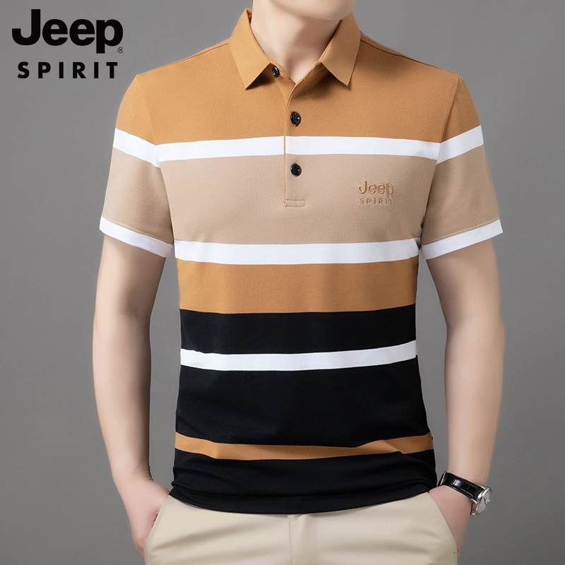 JEEP SPIRIT 지프 남자 티셔츠 통기성 캐쥬얼 카라티 반팔 - 상세 이미지 4