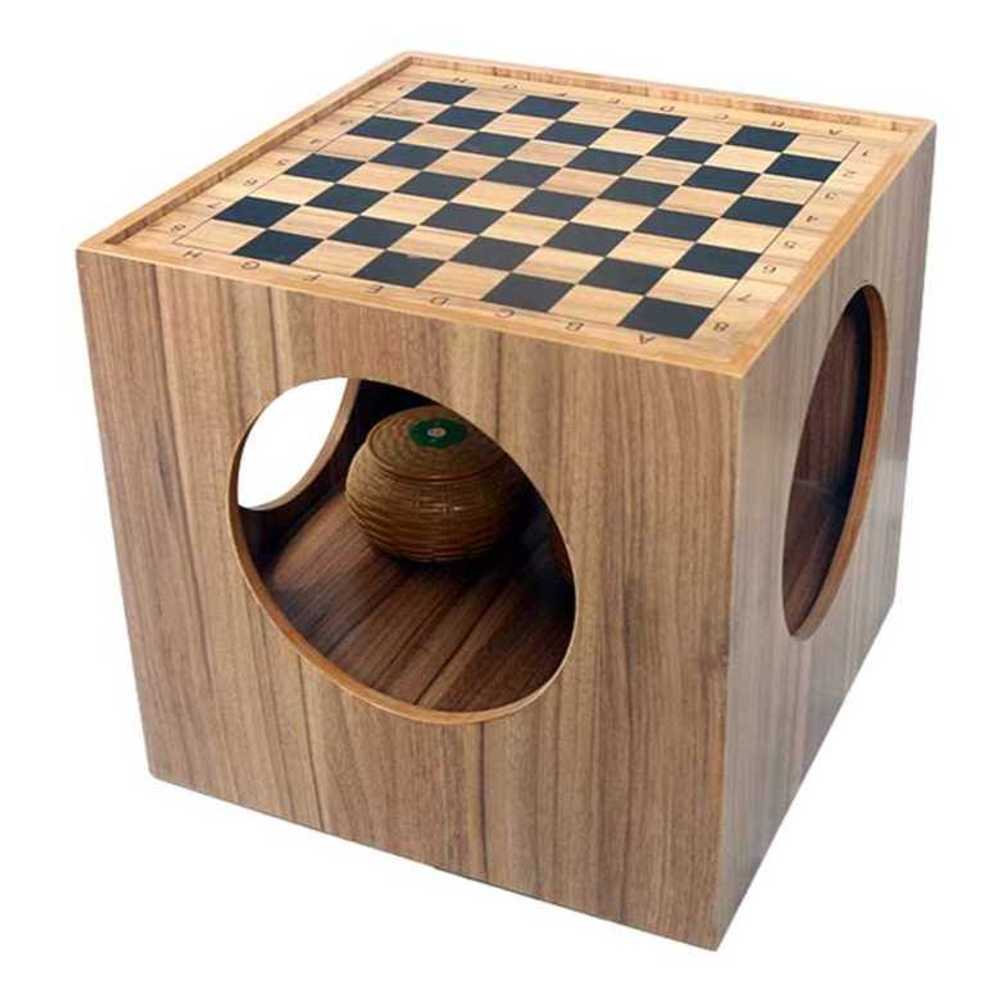 체스 테이블 좌식 바둑 책상 경로당 오목 원목 장기판 43x43x41cm - 상품 이미지