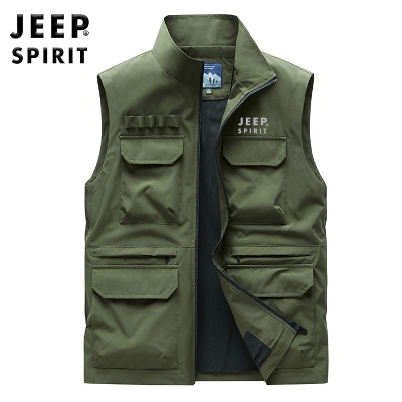 JEEP 지프 봄 여름 남자 조끼 여름 낚시 포켓 베스트 아웃도어 - 상세 이미지 2