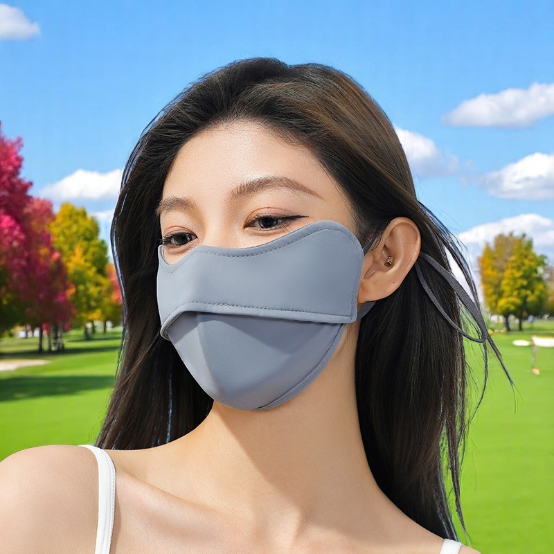 버디박스 1+1 골프 마스크 숨쉬기편한 햇빛가리개 자외선차단 스포츠 등산 자전거 얼굴 - 상품 이미지