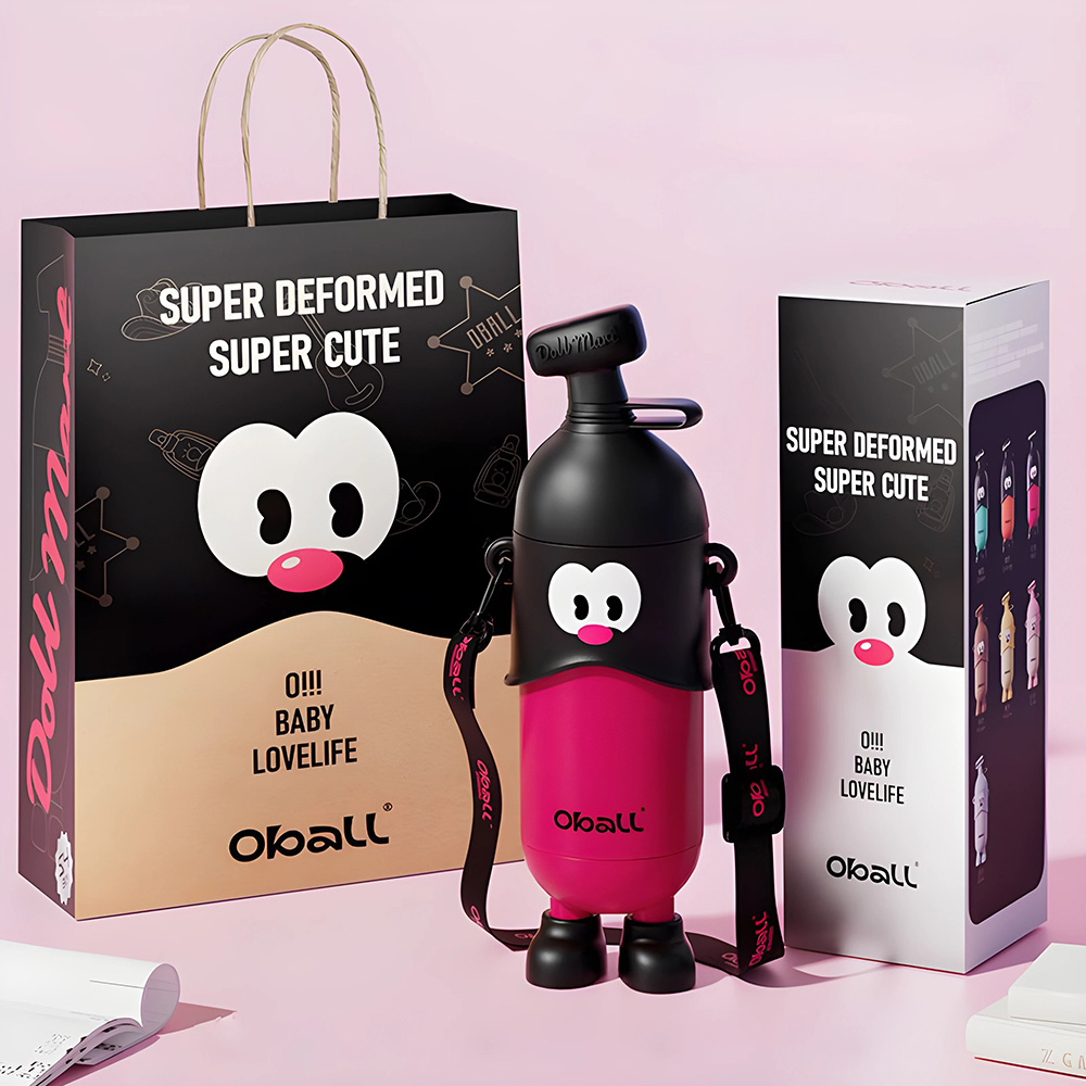 도도 오볼텀블러 400ml 스텐316 초등학생 유치원 어린이집 선물 빨대 스트랩 물병 - 상세 이미지 2