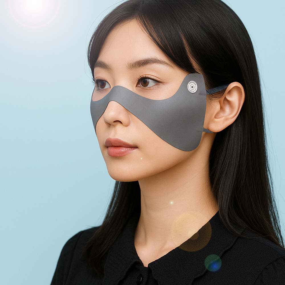 광대 자외선차단 아이패치 마스크 UPF50 기미존 햇빛차단 썬마스크 광대패치 나비마스크 - 메인 이미지