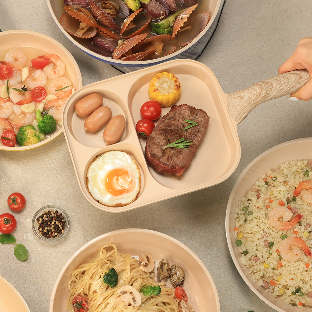 콕스타 리안 인덕션 용 후라이팬 3구 계란 계란말이 에그팬 사각 프라이팬