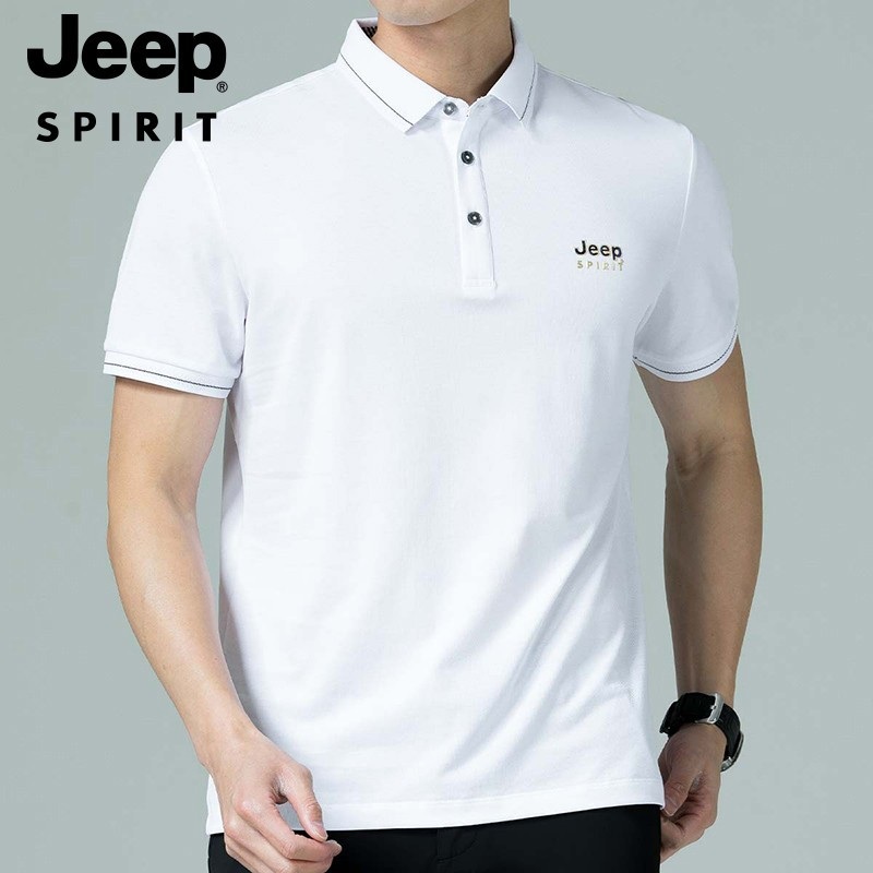 JEEP SPIRIT 라펠 반팔 티셔츠 40대 남자오버핏반팔티 - 상세 이미지 2