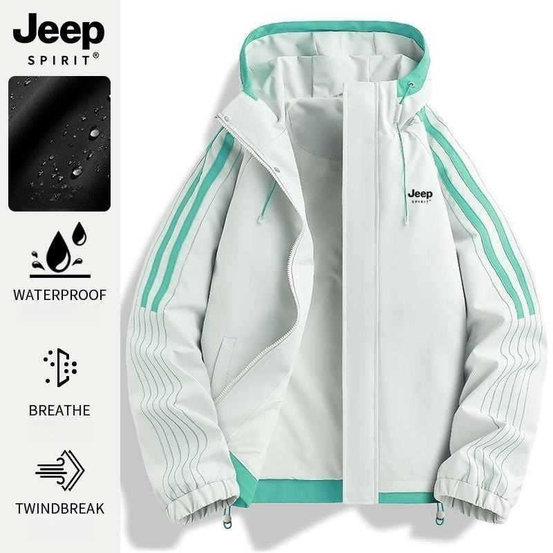 JEEP 지프 재킷 봄과 가을 야외 여자 후드 방수 바람막이 등산 자켓 - 상세 이미지 3
