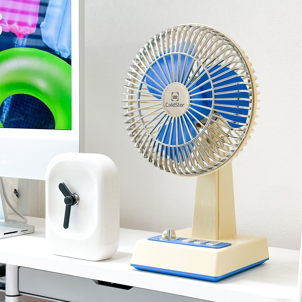 이놀 레트로 선풍기 BLDC 사무실 책상 캠핑 탁상용 유선 USB 미니 선풍기 소형 작은