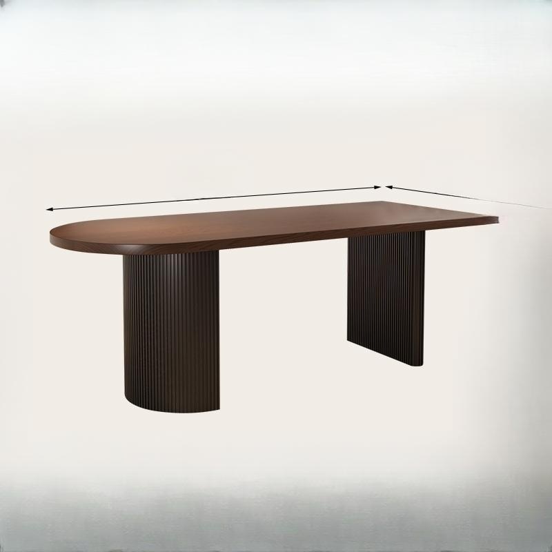 고급원목식탁 반타원디자인 테이블 인테리어주방가구 뉴질랜드소나무 140x70 140cm 4인용 - 상품 이미지