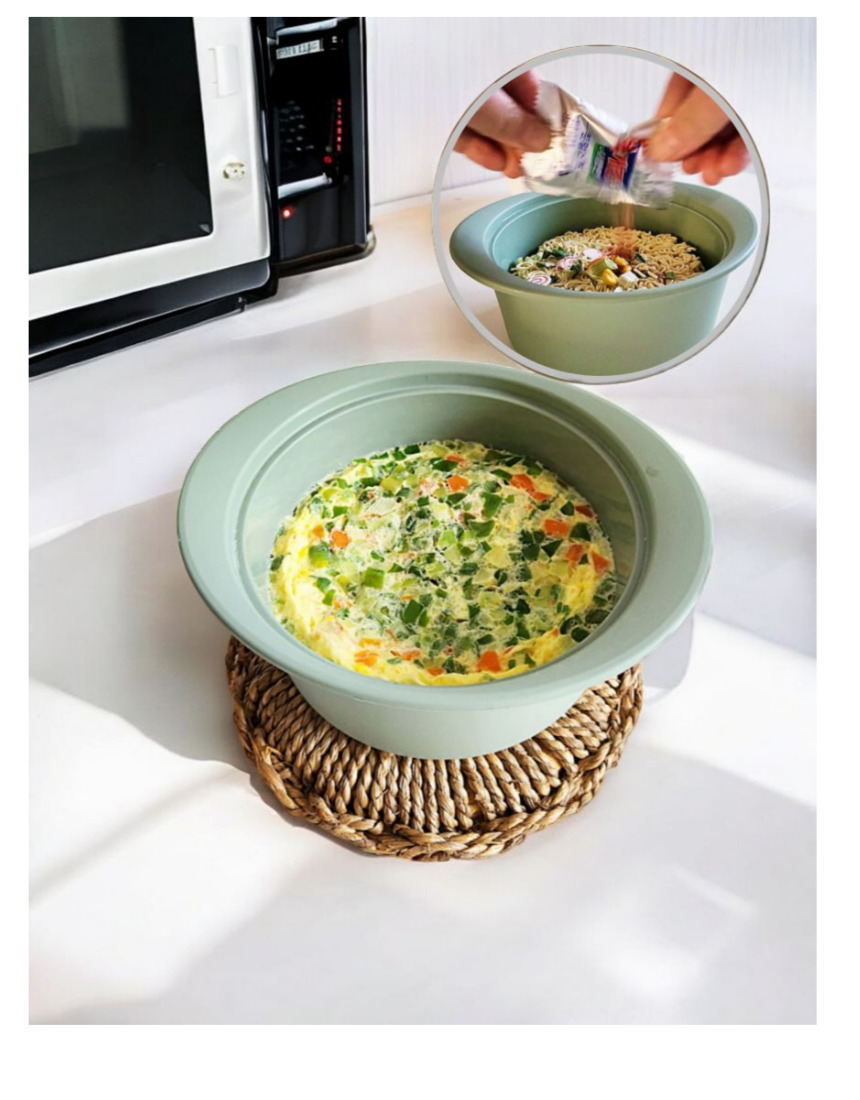 (국산)실리콘냄비 전자레인지 라면용기 야채 만두 그릇 계란찜 이유식 용기 찜기 520ml