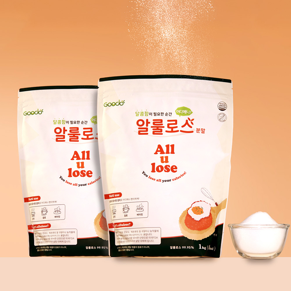 구도 알룰로스 1kgx2개 설탕 대신 가루 분말 알로로스 대체당