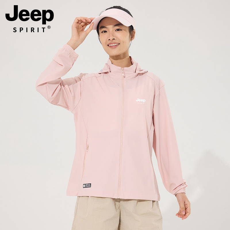 JEEP SPIRIT 남성 여성 자외선 차단 집업 여름용 냉감 바람막이 자켓 - 상세 이미지 3
