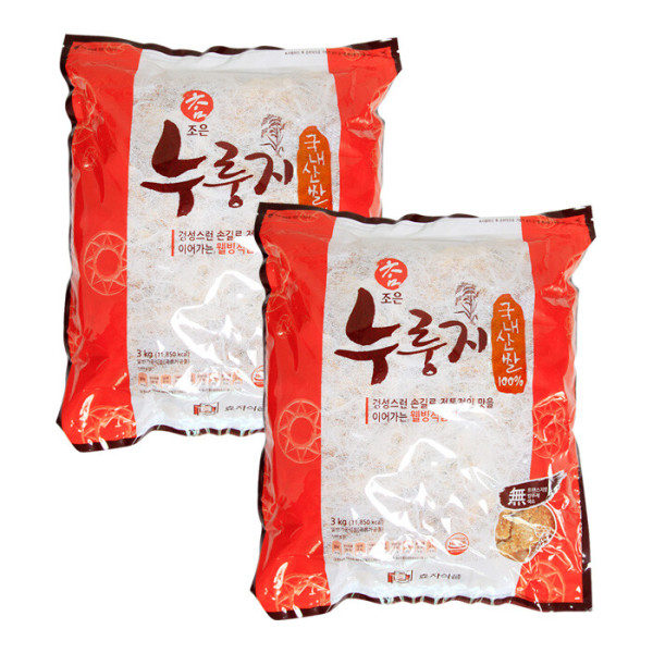 참조은 우리쌀 누룽지 3kg x 2개 (6kg) 국내산쌀 : HYEJA MART