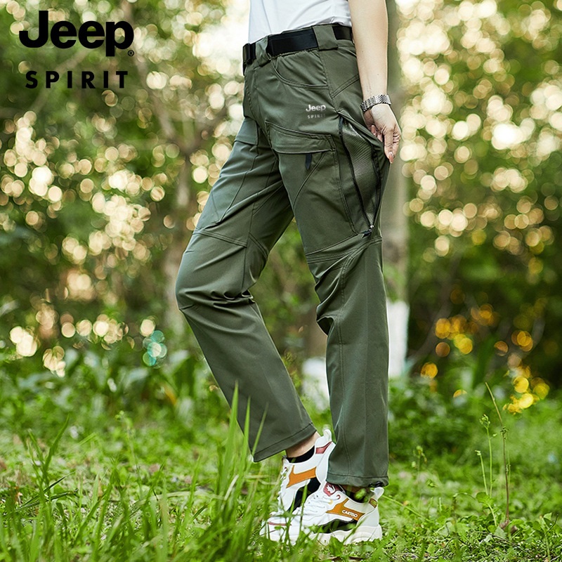 JEEP SPIRIT 남자 작업복바지 봄 여름 기능성 팬츠 등산 트레이닝 작업복 - 상세 이미지 4