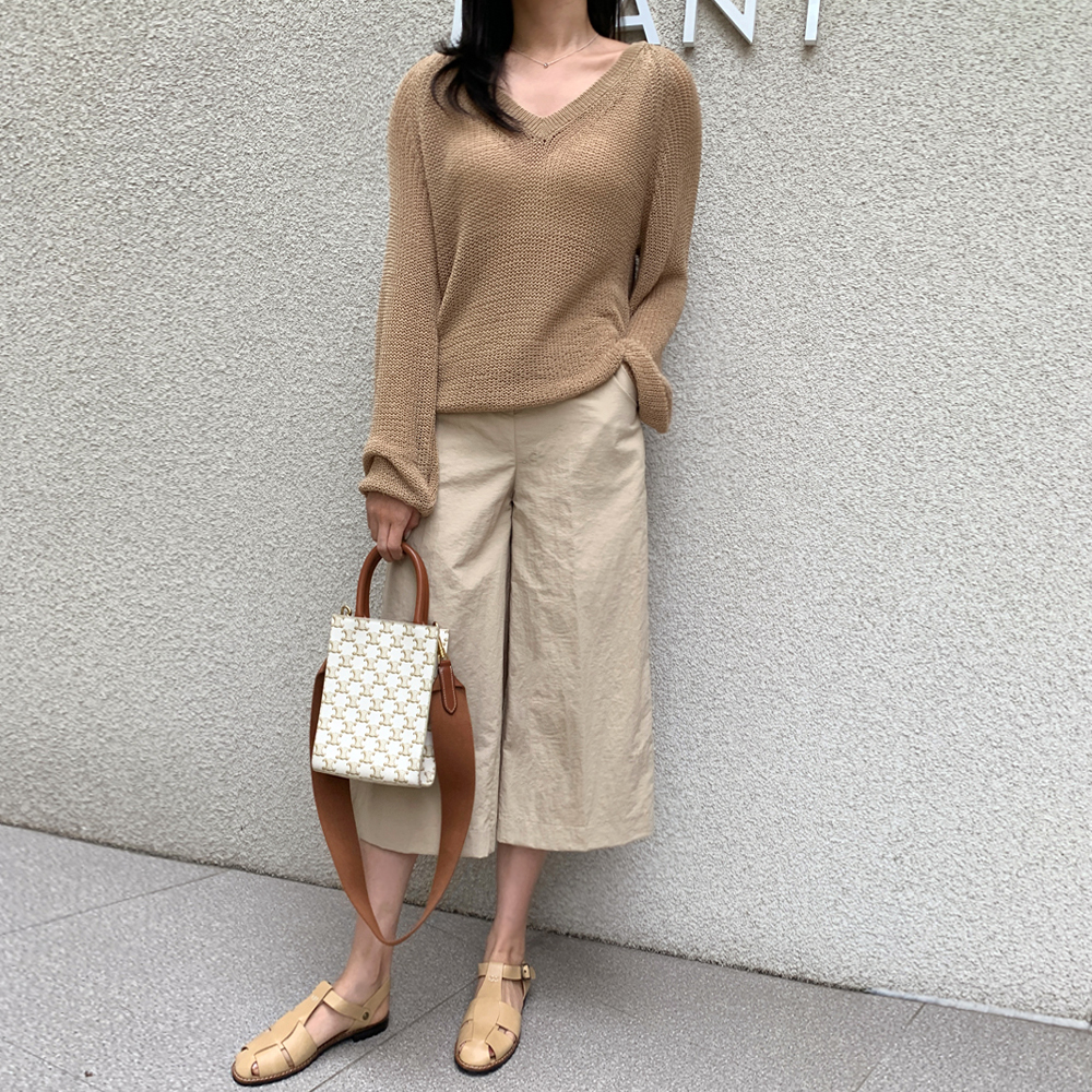 치프타 8부 와이드 슬랙스 - 상세 이미지 4