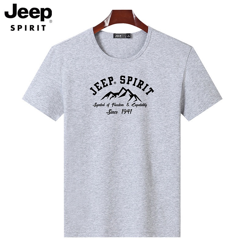JEEP SPIRIT 여름 남자 오버핏 박스 반팔 티셔츠 빅사이즈 반팔티 - 상세 이미지 3