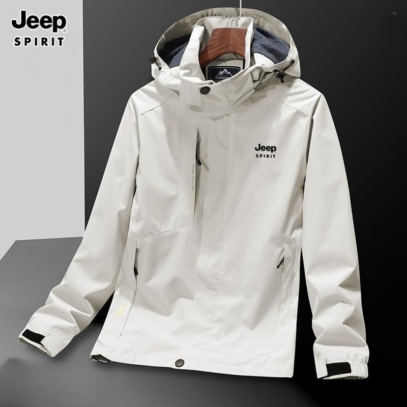 JEEP 지프 재킷 남성 봄/가을 얇은 루즈 캐주얼 윈드브레이커 아웃도어 재킷 - 상세 이미지 4