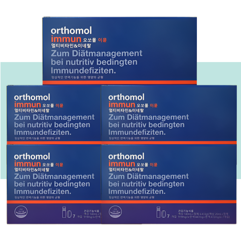 동아제약 오쏘몰 이뮨 이문 샷 멀티 비타민 액상 7개입X5박스