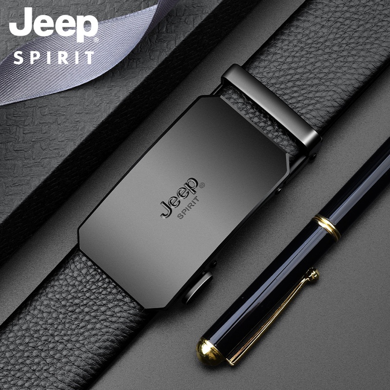 JEEP SPIRIT 남자벨트 자동 버클 가죽 정장 벨트 허리띠
