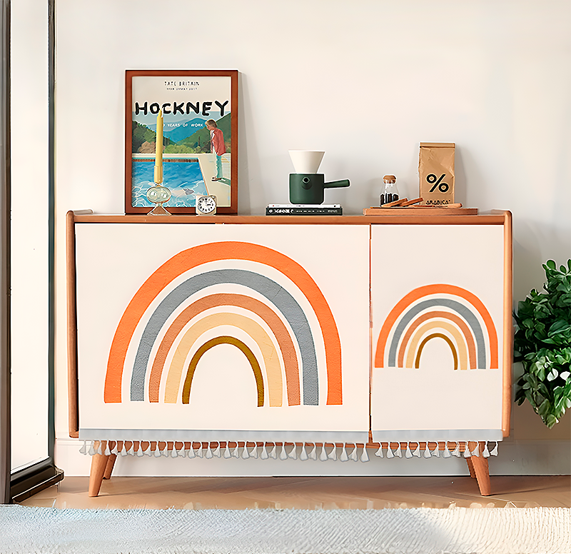 벨크로 붙이는 패브릭 포스터 책장 수납장 옷장 가리개 천 페브릭 가림막 미니 커튼