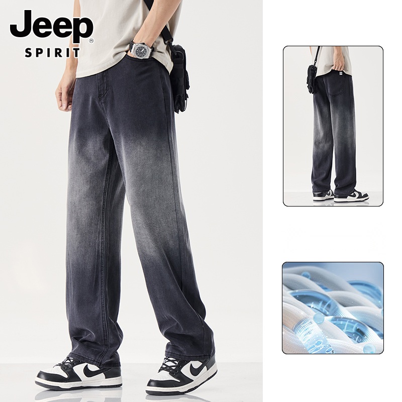 JEEP SPIRIT 봄가을 남자 청바지 일자 와이드 이미지 7