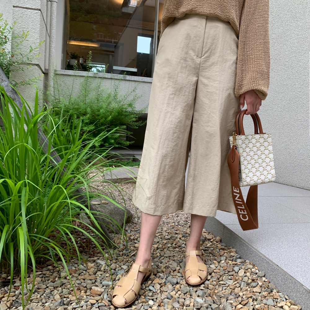 치프타 8부 와이드 슬랙스 - 상세 이미지 3