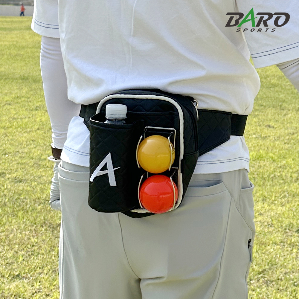 바로스포츠 퀄팅 파크골프 파우치 가방 볼 주머니 홀더 경량 힙색 그라운드 허리색