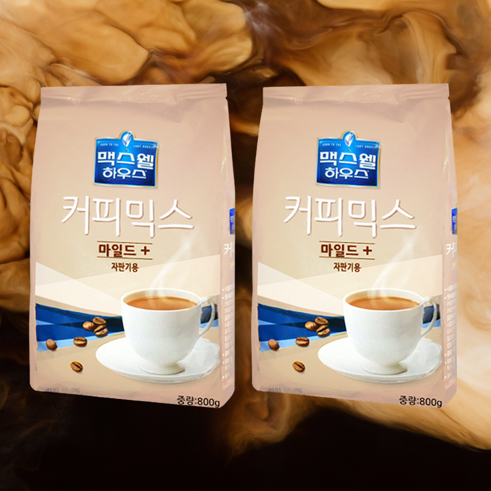 맥스웰 하우스 마일드 플러스 커피믹스 800g 12봉 자판기 믹스 커피 봉지 : 커피몰
