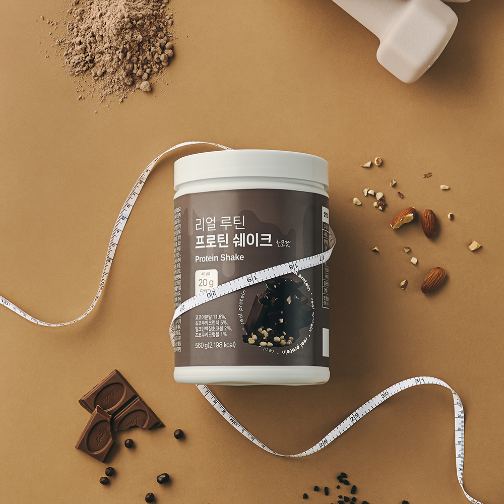 안국약품 리얼루틴 프로틴 쉐이크 초코맛 560g, 1개 - 상세 이미지 2