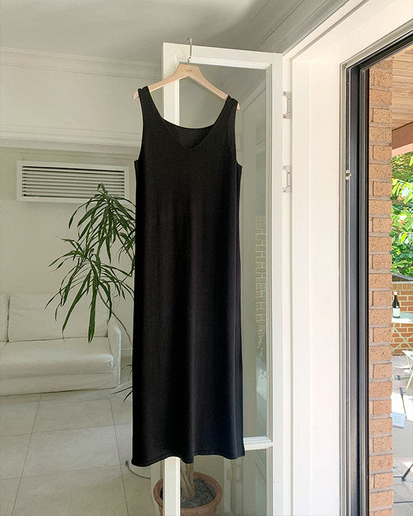 여름 브이넥 니트 원피스