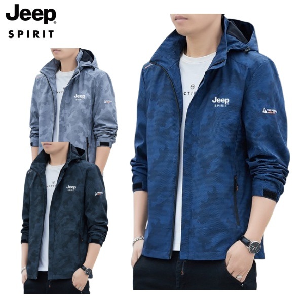 JEEP 지프 남자 봄 바람막이 방수 아웃도어 점퍼 후드자켓 - 상품 이미지