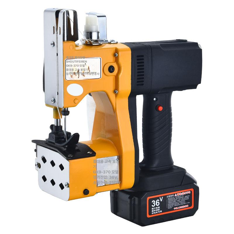 충전식 포대 미싱기 공업용 핸드 손봉틀 지대미싱 36V 배터리1개 370