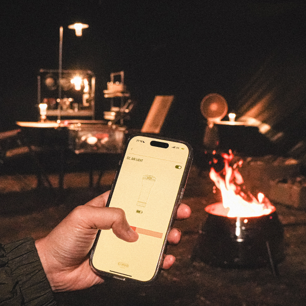 카고컨테이너 에어 라이트 4P 차징독 케이스 세트 캠핑 백패킹 LED 랜턴 무드등