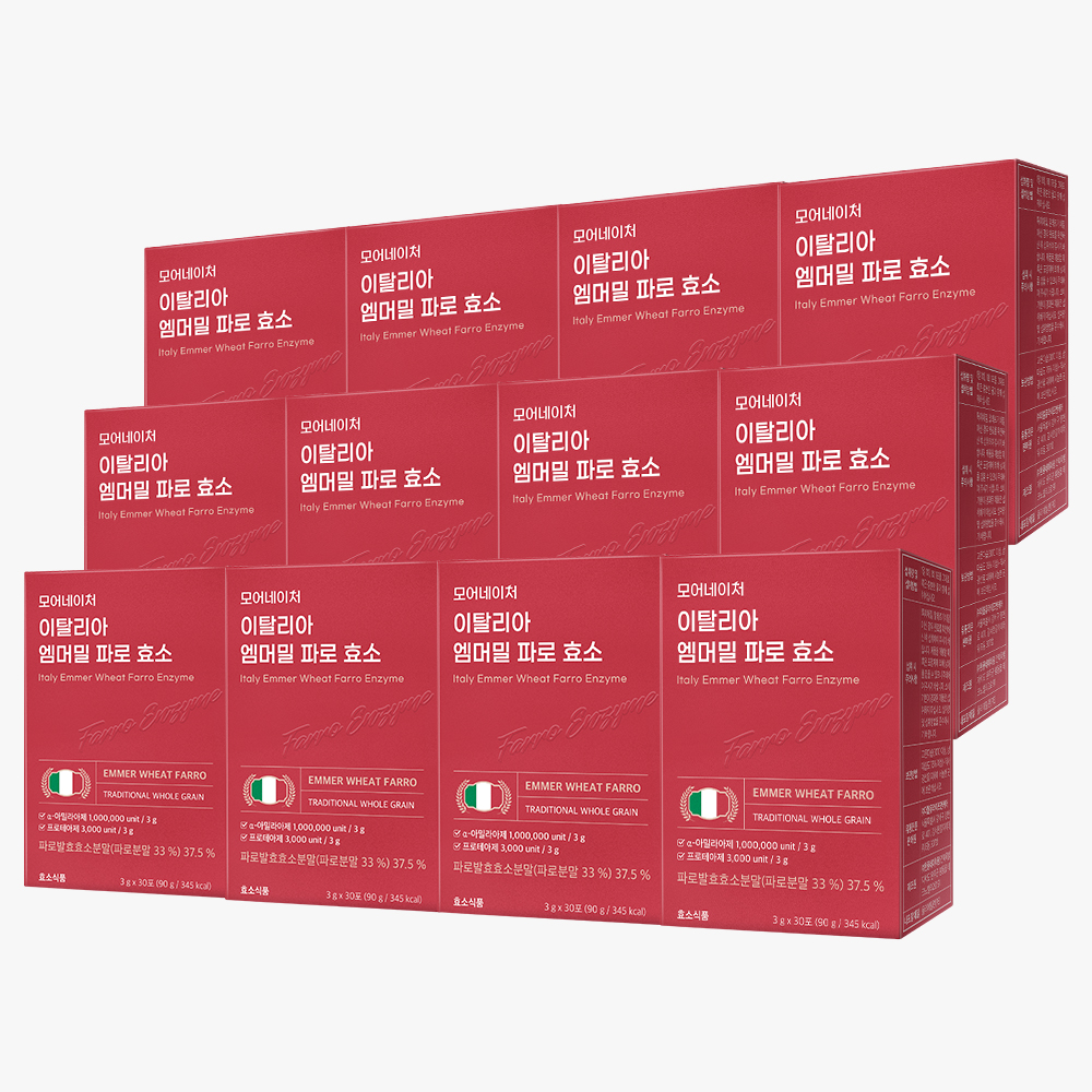 모어네이처 파로 효소 엠머밀 이탈리아 100만 고역가 곡물 발효 30포, 12개