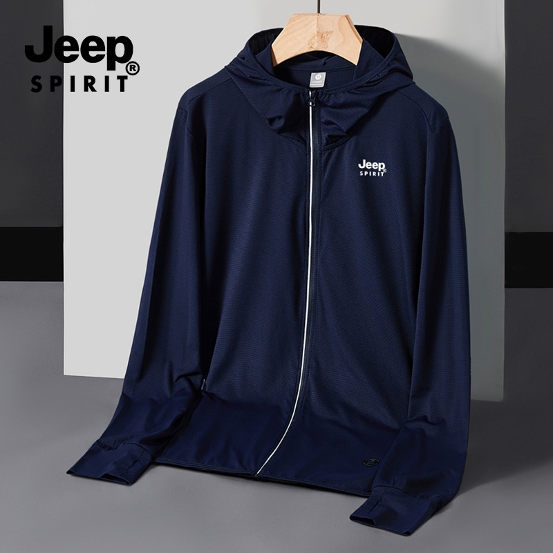 JEEP SPIRIT 여름 아웃도어 긴팔 커플 루즈핏 자외선 차단 의류 - 상세 이미지 4