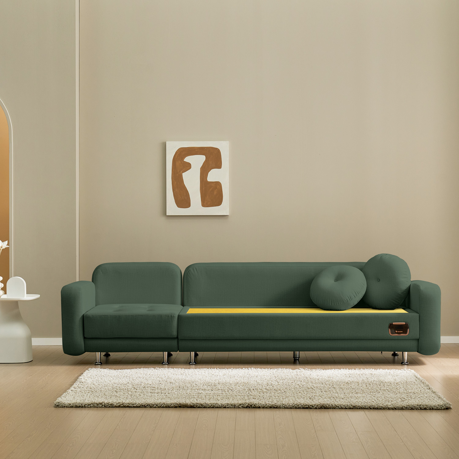 [모던4인소파 최다판매] 가보건강침대 F포그니L SE 황토 밀양흙침대 세라믹볼 세라믹스 돌침대 4인용 패브릭 소파