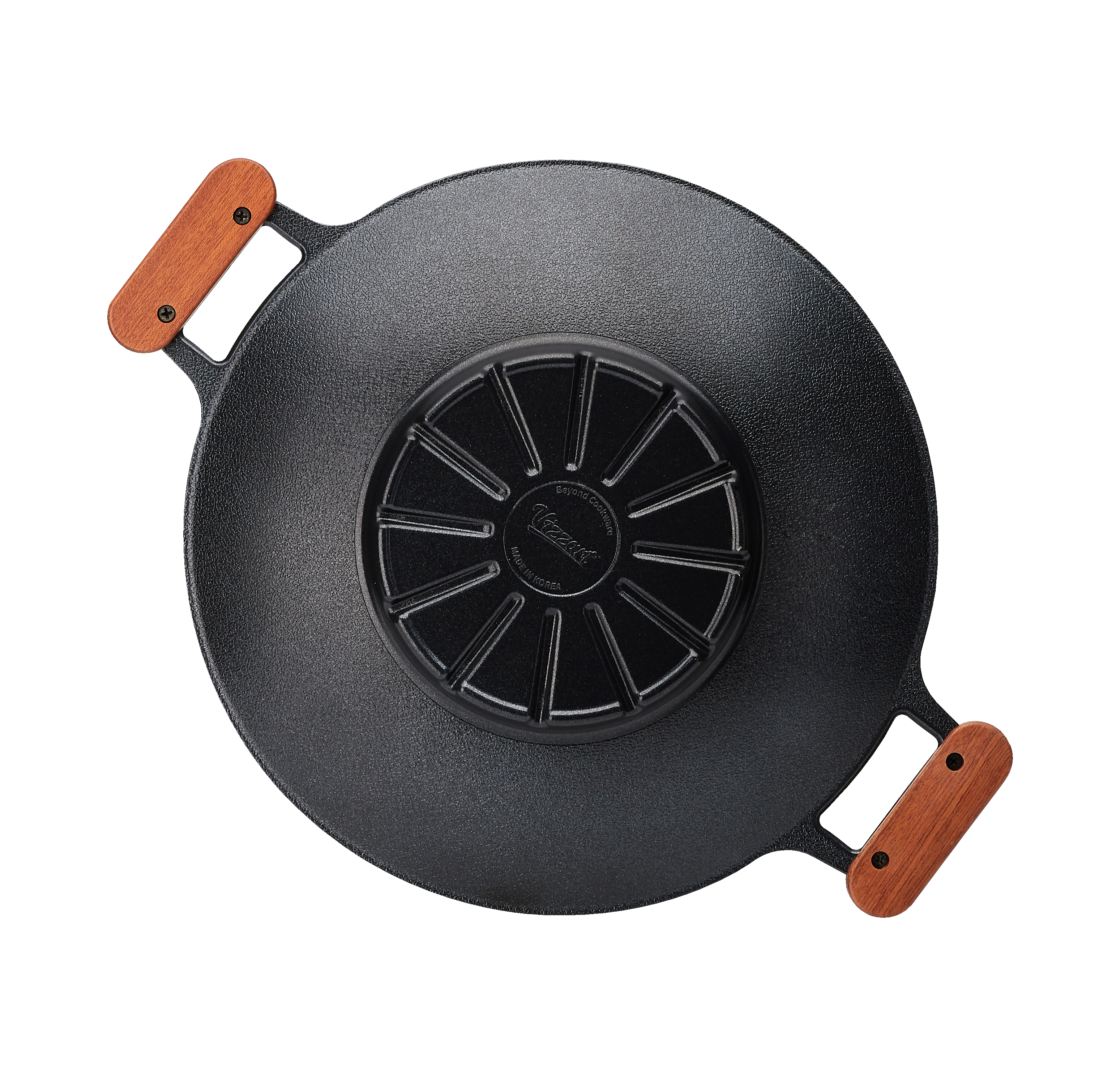 비자트 세라믹 깊은 캠핑 그리들 국산 바베큐 불판 구이 팬 캠핑용품 가방포함 33cm 블랙