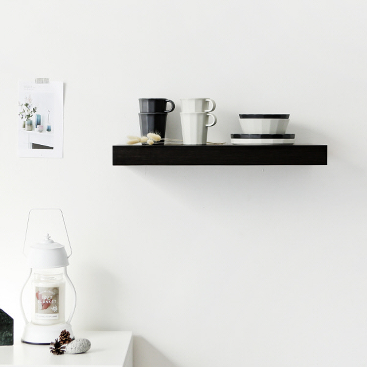ENKEL 벽선반 59.5x26x5 595x260x50mm, 1단, 블랙브라운 5256.0401 - 메인 이미지