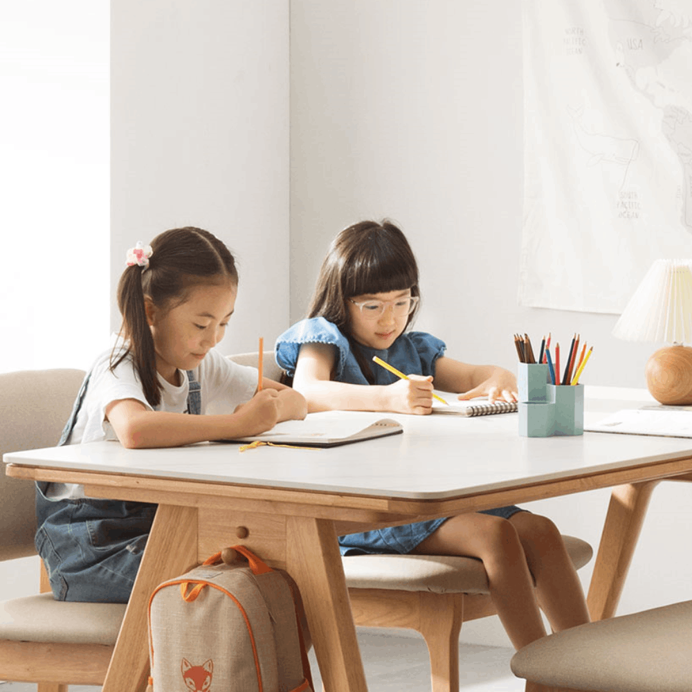 장인가구 칸토르 세라믹 원목 낮은 식탁 세트 1600 4인 의자2 벤치 패밀리 SE0등급