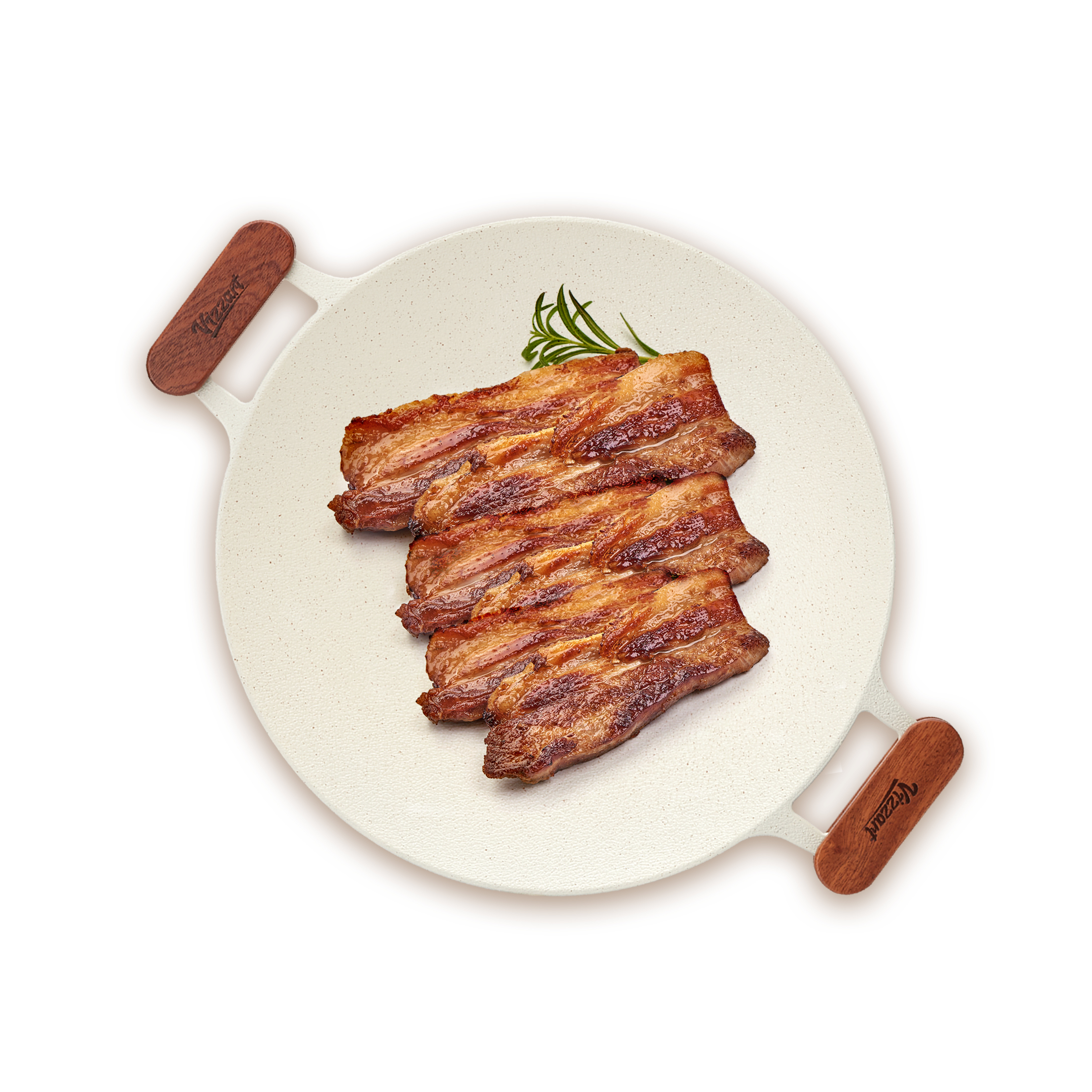 비자트 세라믹 인덕션 캠핑 그리들 국산 바베큐 불판 캠핑용품 가방포함 33cm 아이보리