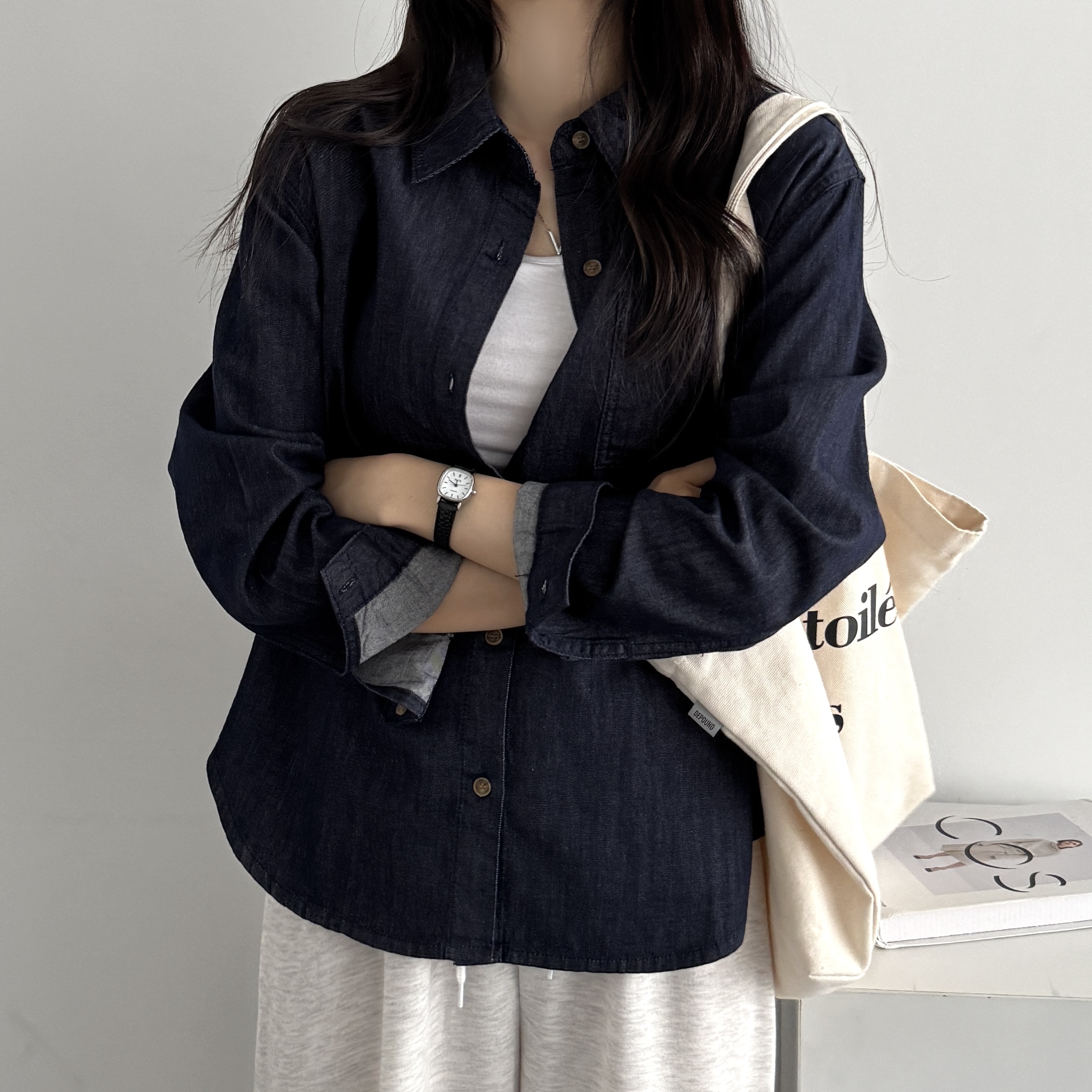 여성 데님 셔츠 오버핏 셔츠 루즈핏 셔츠 데님 셔츠 추천 여성 패션