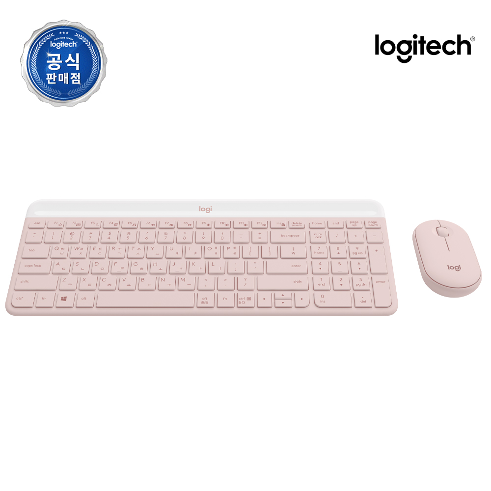 로지텍 코리아 MK470 슬림 무선 무소음 키보드 마우스 세트 로즈, 멤브레인 - 상세 이미지 2