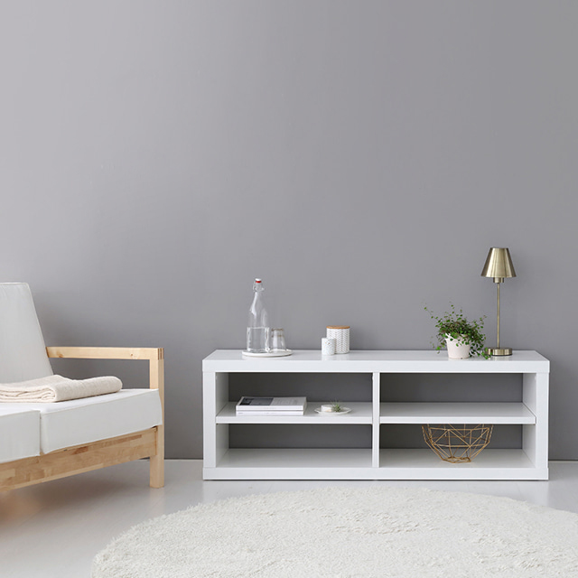 STANDOT TV스탠드 14040H50 1400x400x500mm, 2단, 화이트 1907.6188 - 상세 이미지 4