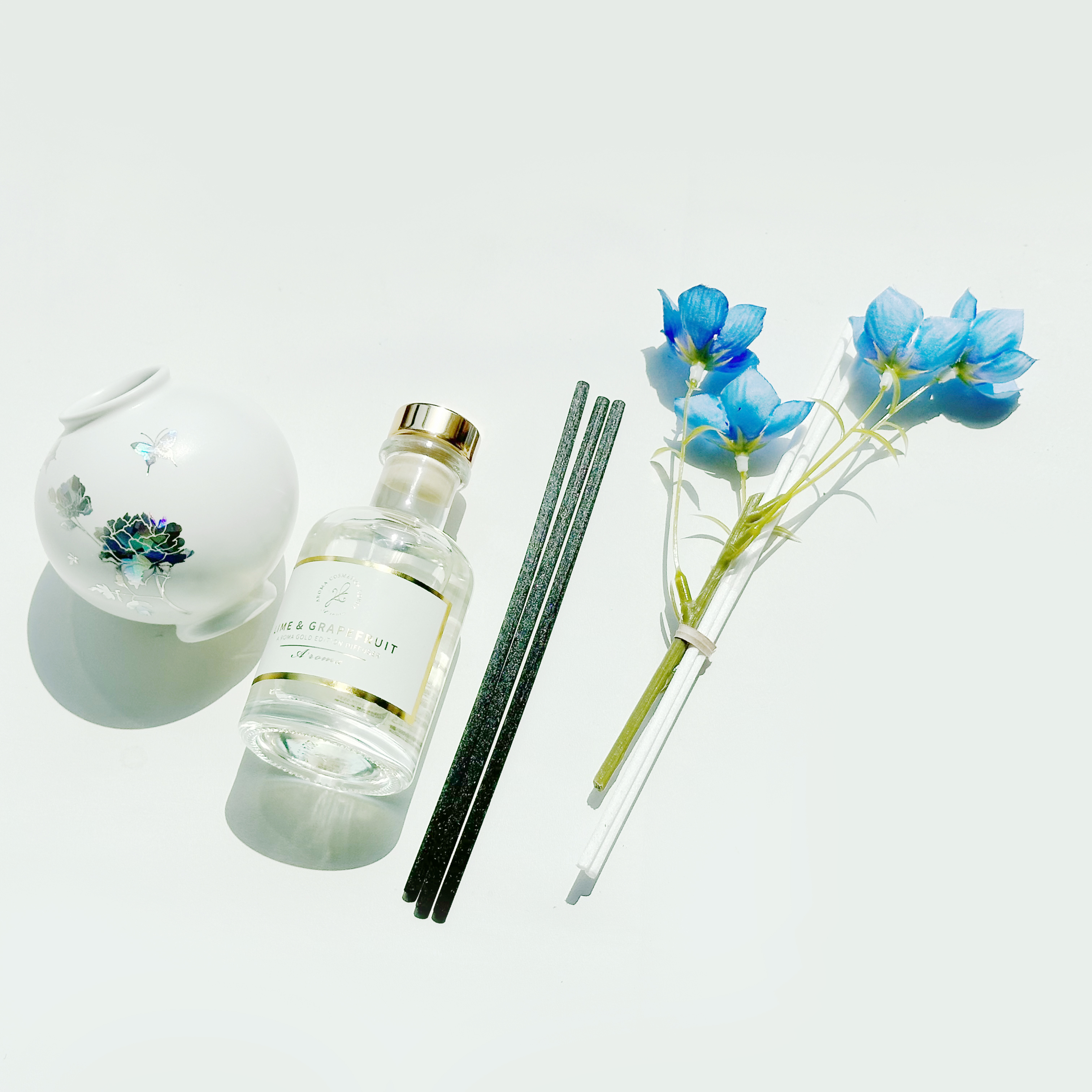 자개 달항아리 아로마 디퓨저 인테리어 실내 방향제 집들이 선물세트 골드드림