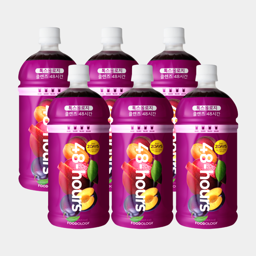 푸드올로지 톡스올로지 클렌즈 48시간 공복 클렌즈 주스 6개 제품 이미지