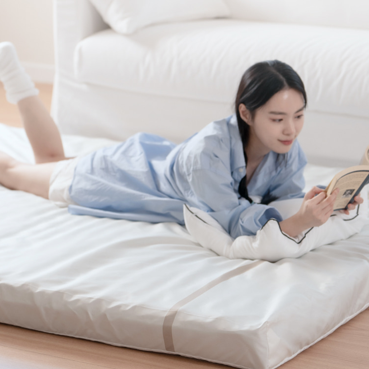 센스맘 시그니처 더나인S 슈퍼싱글(SS) 12cm 매트리스 (허리에 좋은 체압분산 토퍼 바닥 자취 매트리스)